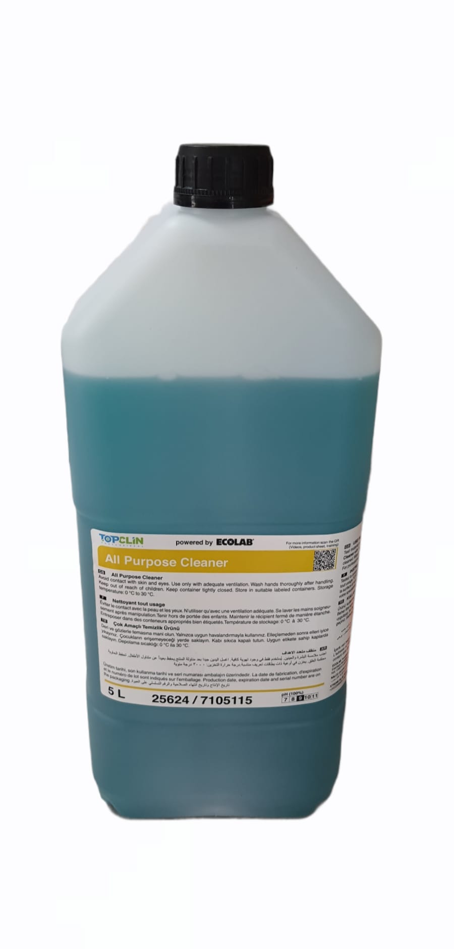 Ecolab All Purpose Cleaner Klor İçermeyen Çok Amaçlı Yüzey Temizleyici 5 Lt