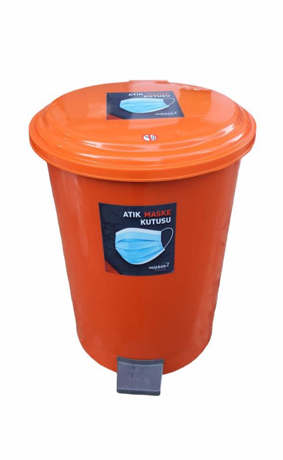 Atık Maske Pedallı Çöp Kovası 50 Lt